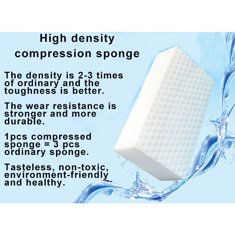 Mút xốp nén màu trắng kích thước 10*6*2cm đa năng làm sạch an toàn và không ô nhiễm