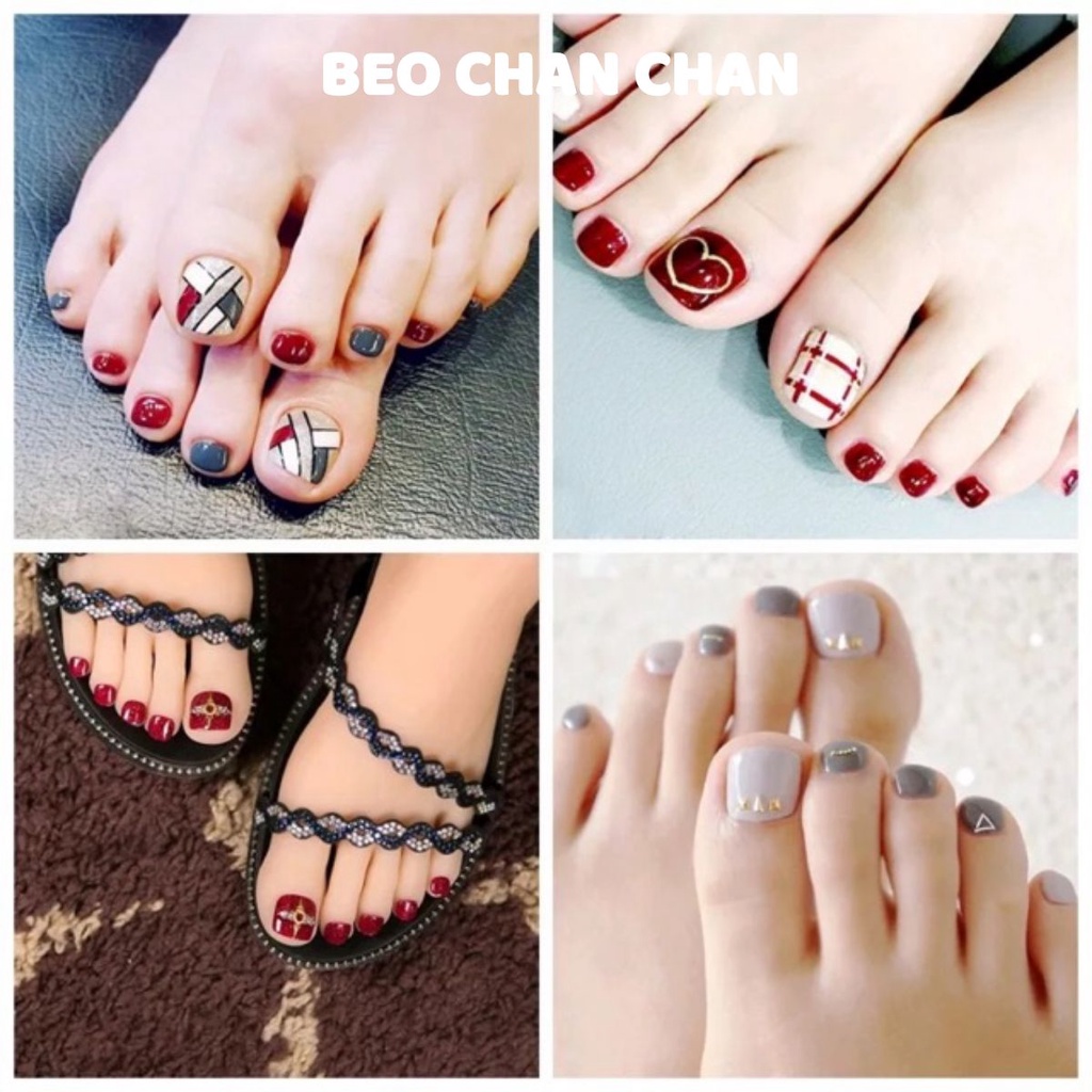 Set dán móng chân nghệ thuật nhiều màu - có ngay bộ móng đẹp trong 5 phút (Nail wraps / Nail stickers) - CAM CAM