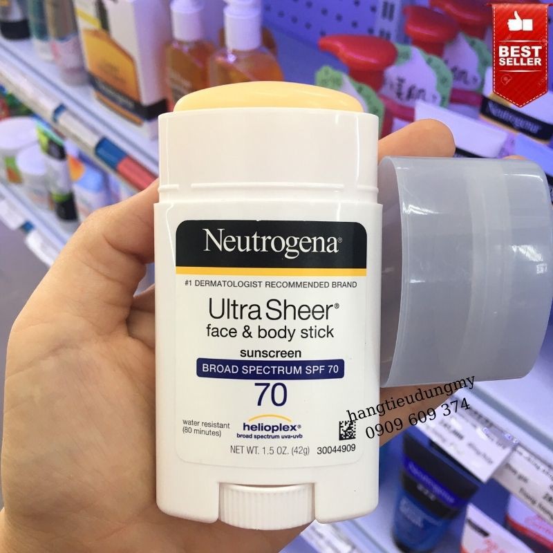 [HÀNG MỸ] Sáp chống nắng Neutrogena Ultra Sheer Face Spf 70 | BigBuy360 - bigbuy360.vn