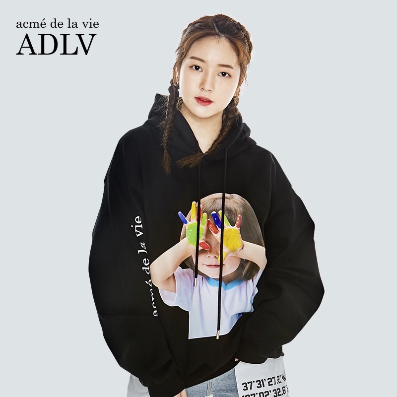[Nỉ bông cao cấp] Áo hoodie ADLV nam nữ in hình bé tay 7 màu