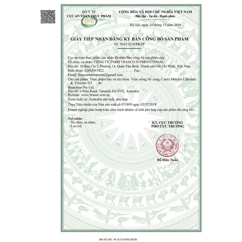 Canxi bầu & sau sinh Ostelin Calcium & Vitamin D3 130 viên