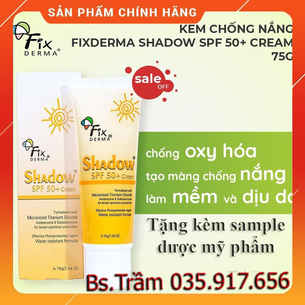 Kem chống nắng phổ rộng dịu nhẹ Fixderma Shadow SPF 50+ / SPF 30+