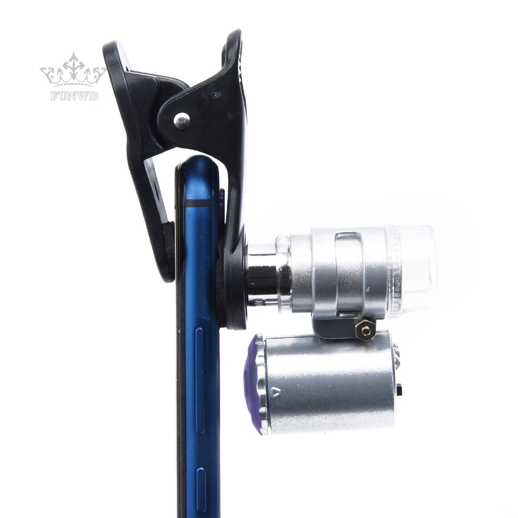 Lens kính hiển vi 60x Uniffi cho điện thoại cùng cái kẹp