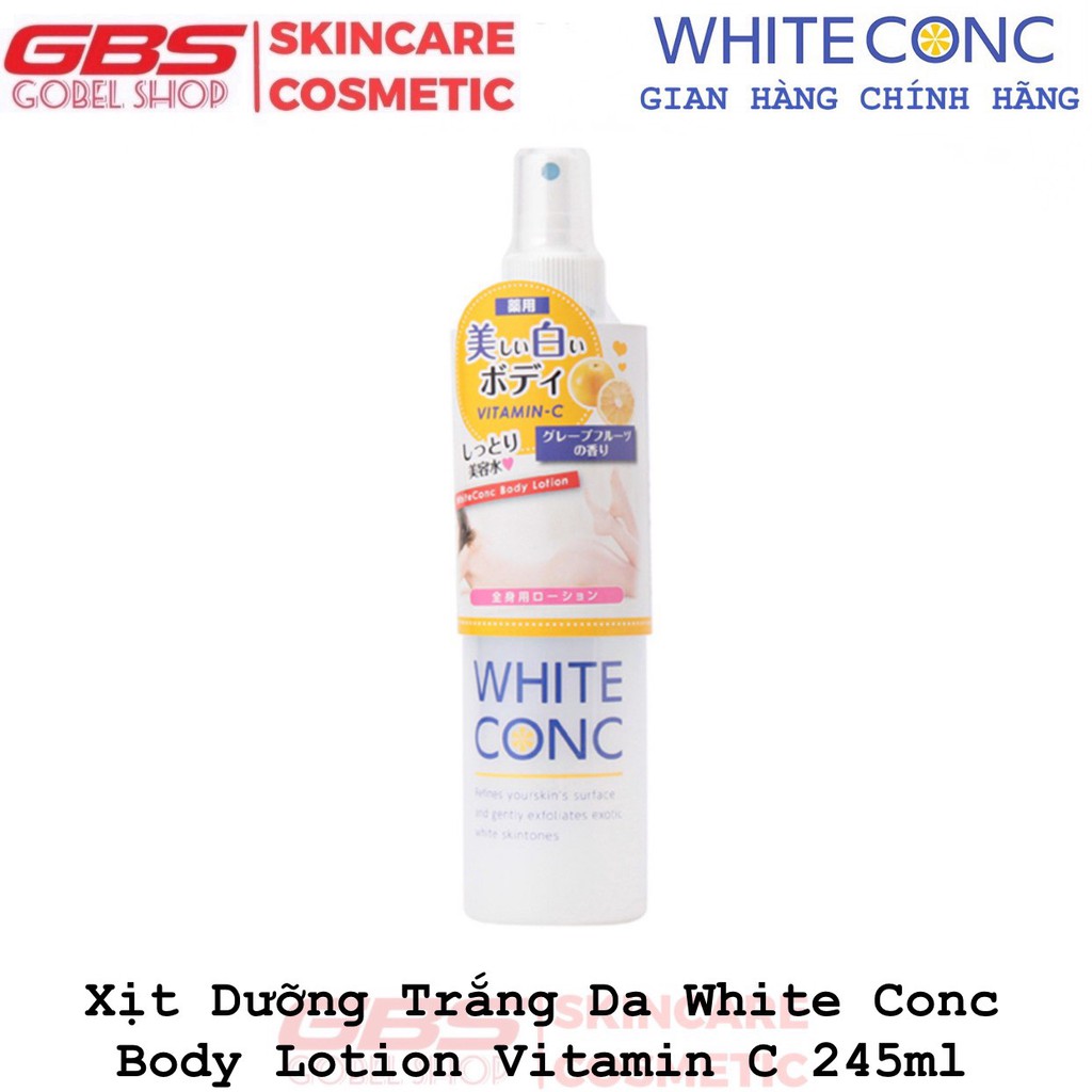 Xịt Dưỡng Trắng Da White Conc Body Lotion Vitamin C 245ml