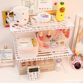 KỆ/GIÁ ĐỂ BÀN MINI CÓ THỂ XẾP NHIỀU TẦNG/ GẬP GỌN/3KÍCH THƯỚC CÓ THỂ ĐẶT CHỒNG LÊN NHAU