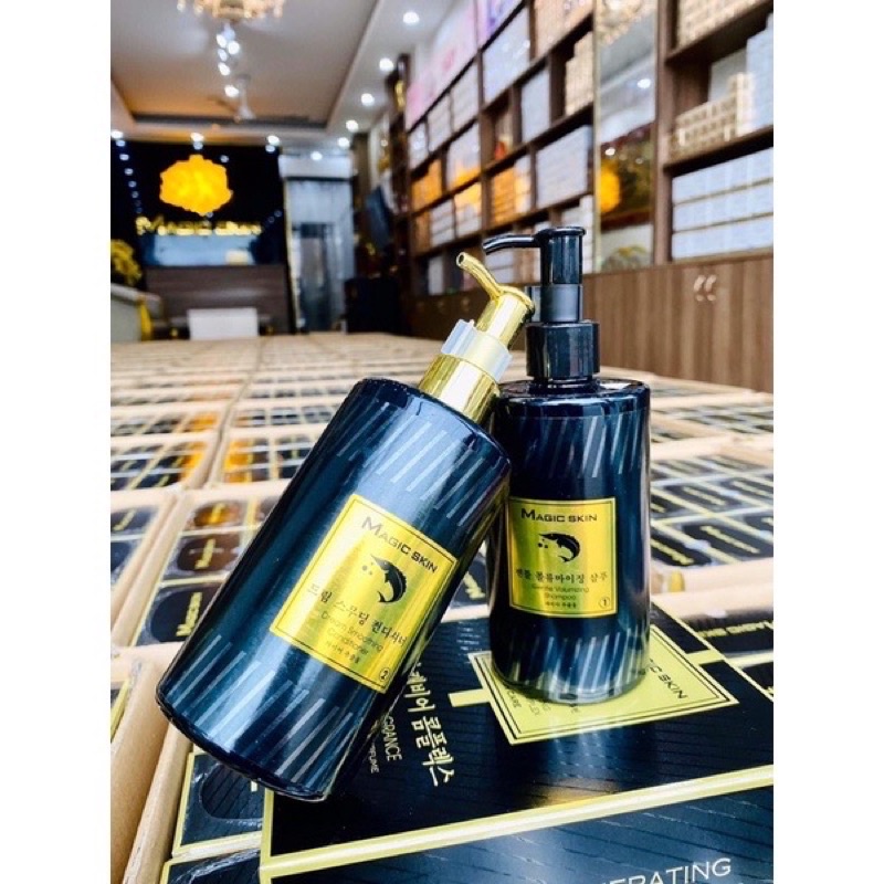 GỘI XẢ TÁI SINH TRỨNG CÁ TẦM MAGICSKIN dưỡng tóc siêu mềm mượt