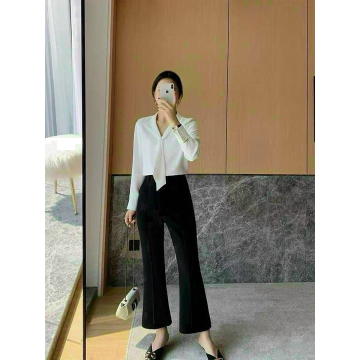 Quần đen ống vẩy karen milen E613