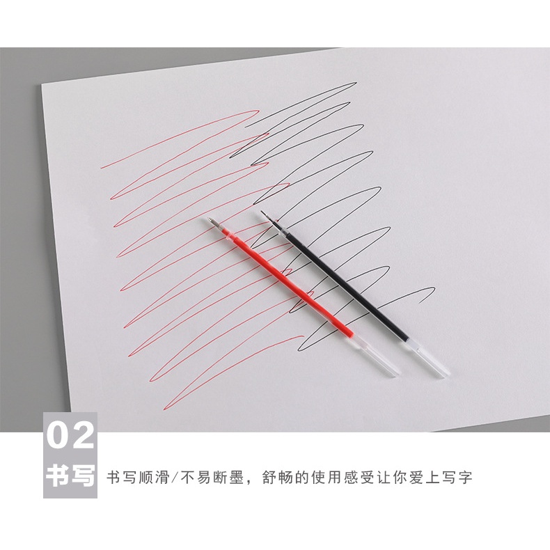 Set 10 ruột bút gel MODINA, ruột bút nước, bút bi màu xanh, đỏ, đen