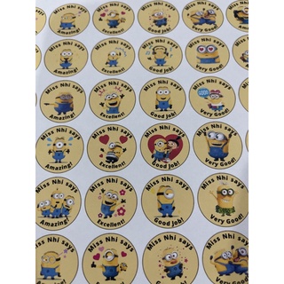 Sticker khen thưởng - mẫu Minion