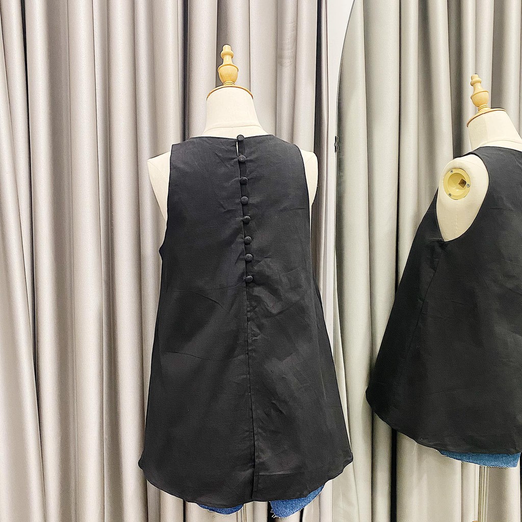 Áo kiểu xẻ lưng nút bọc nhiều màu chọn lựa - JIJI TOP | BigBuy360 - bigbuy360.vn