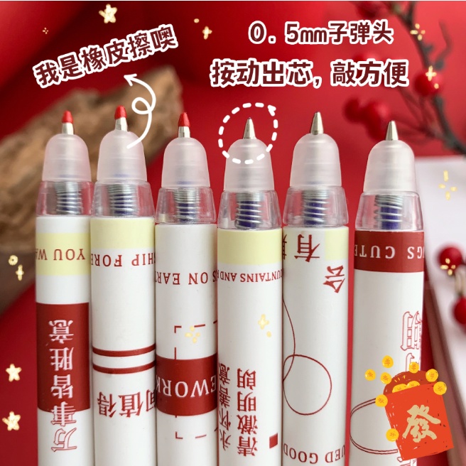 Bút Mực Gel Ngòi 0.5mm Họa Tiết Hoạt Hình Dễ Thương