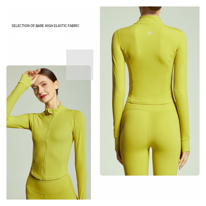Lululemon  Áo Khoác Thể Thao Cổ Cao Co Giãn Có Khóa Kéo Thời Trang Tập Yoga Cho Nữ 9045