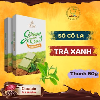 Socola thanh 50g trà xanh (matcha) | Henk Chocolate