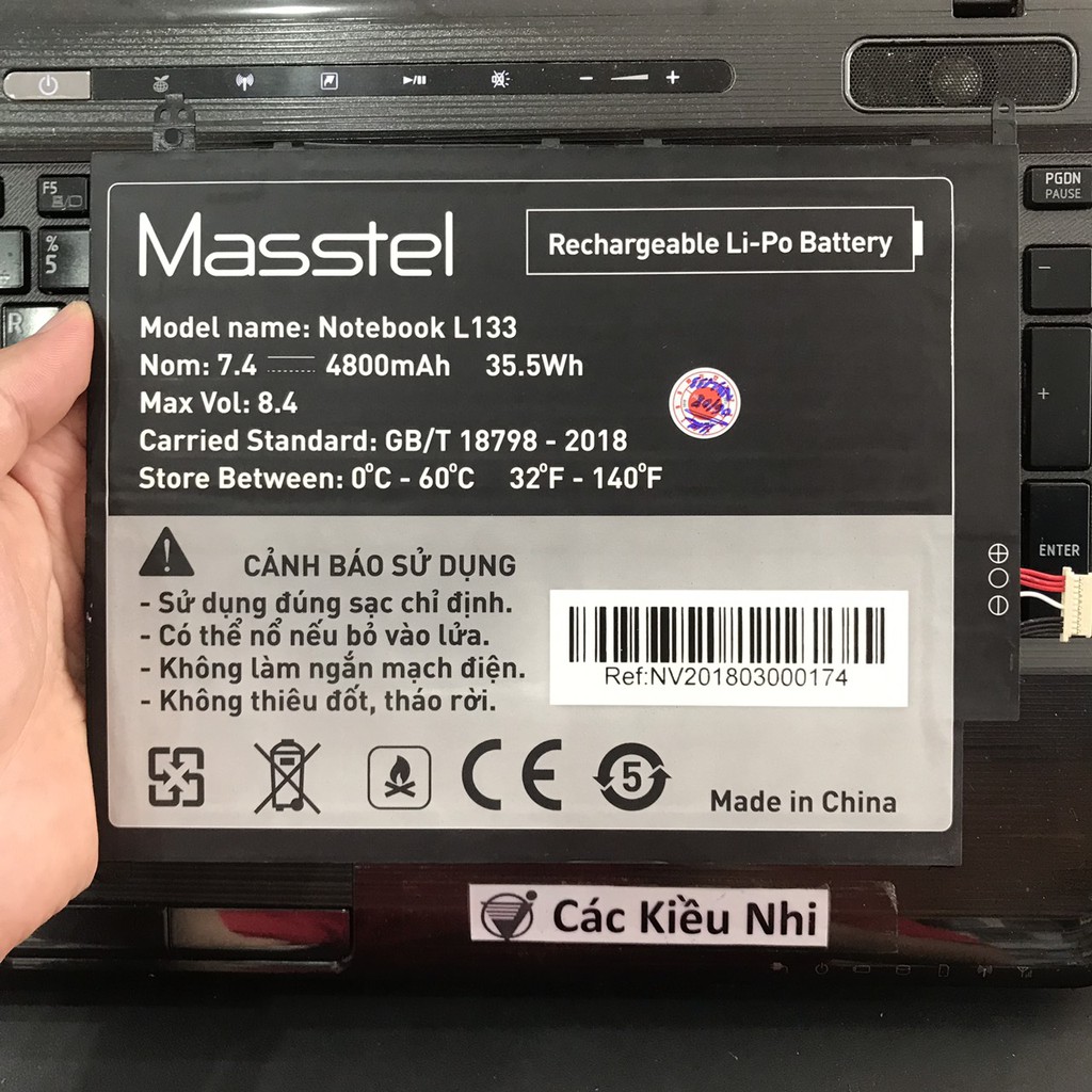 Pin Masstel Notebook L133 | L133 2019 | L133 Pro | Bộ sạc Adapter
