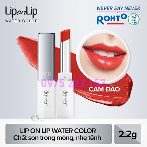 Son Lip on Lip Water Color Peach Orange - Cam Đào 2.2g