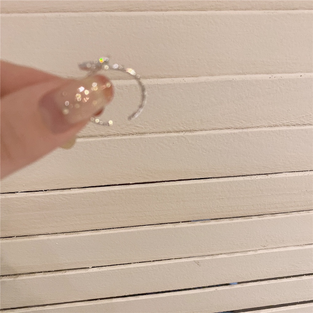 Nhẫn hở mặt hình bướm đính đá zircon thời trang cho nữ