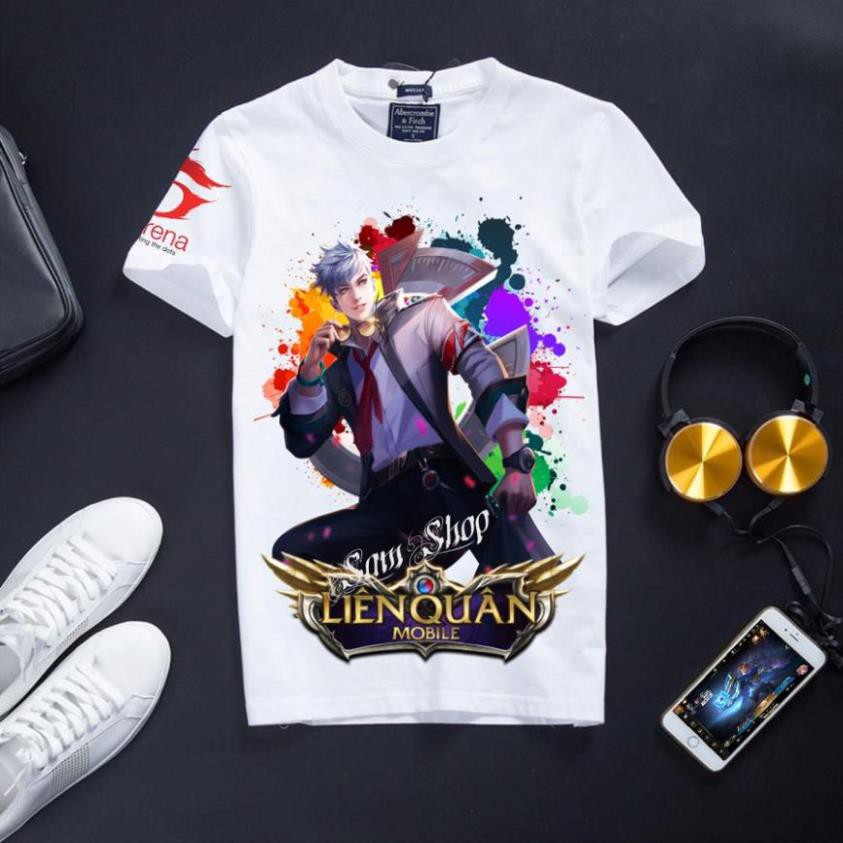 [GIÁ XƯỞNG] Áo Liên Quân màu trắng cổ tròn chất cotton cực mát Tulen học đường