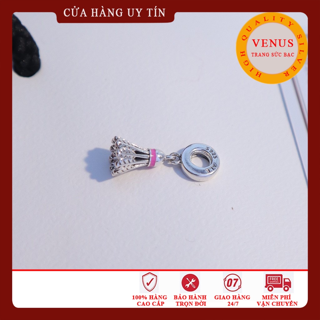 Charm treo quả cầu lông [Charm bạc 925 cao cấp] - Mã sản phẩm VENUSBM