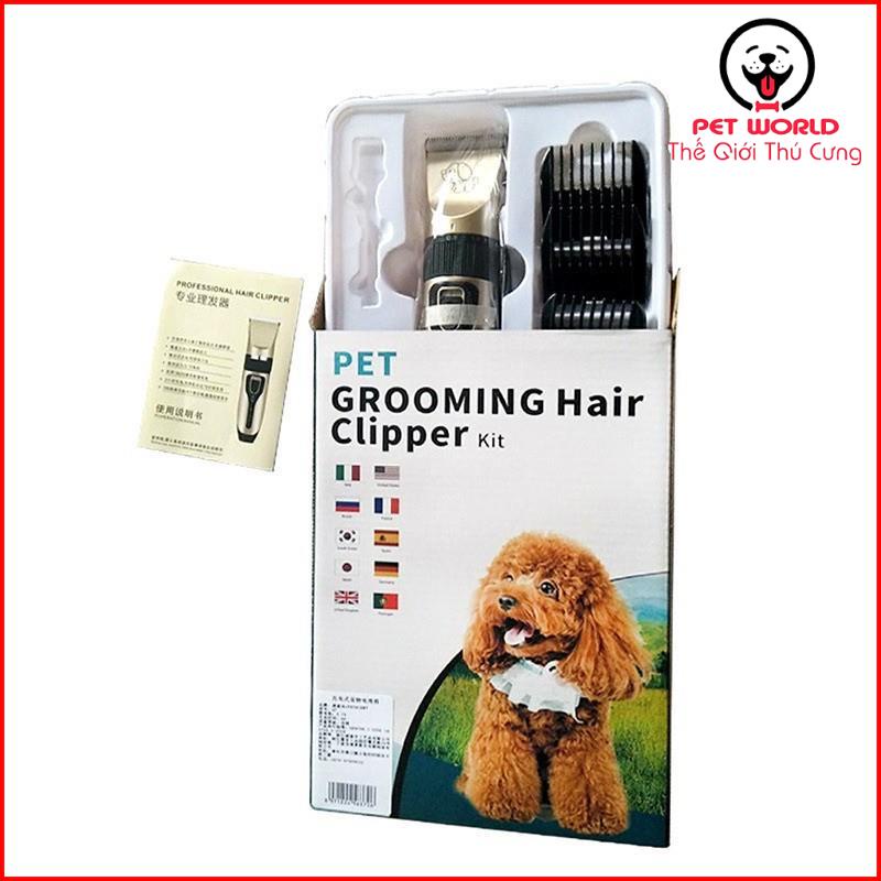 Tông Đơ Cắt Lông Chó Mèo Clipper Cao Cấp Full Phụ Kiện Bảo Hành 1 Đổi 1 Nếu Có Lỗi