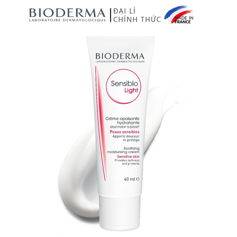 Kem Dưỡng Ẩm Bioderma Cho Da Nhạy Cảm Sensibio Light Cream 40ml