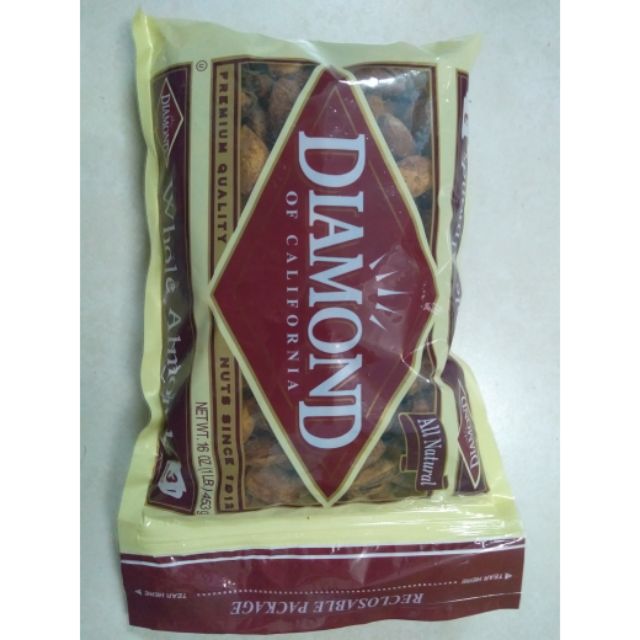 Hạnh nhân rang bơ Diamond của Mỹ 453g, HSD 2021