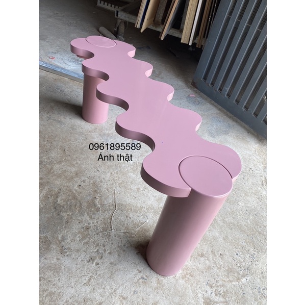 Bàn sóng 2 trụ 100x40x30 #cowodecor