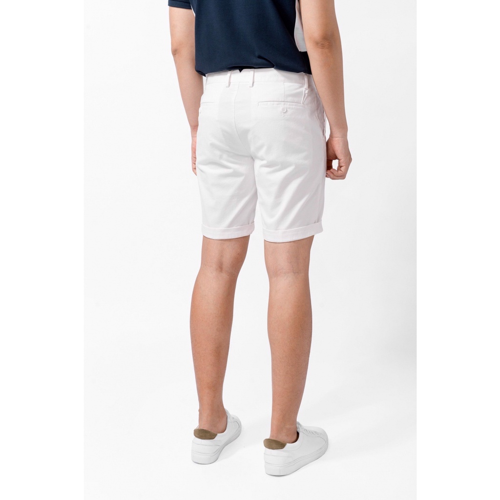 Quần Short Nam Kaki Mềm Mịn Muslad Màu TrắngTrẻ Trung Phong Cách Hàn Quốc