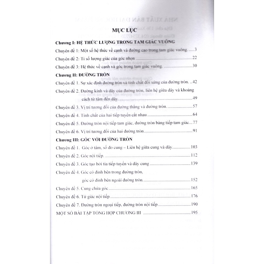 Sách - Tài liệu bồi dưỡng học sinh giỏi Toán THCS các chuyên đề hình học 9 tập 1