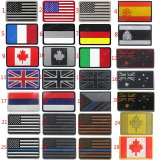 Cờ Mỹ Kingdom France Germany Italy US Russia Czech Canada USA Bằng Cao Su PVC Họa Tiết Quân Đội