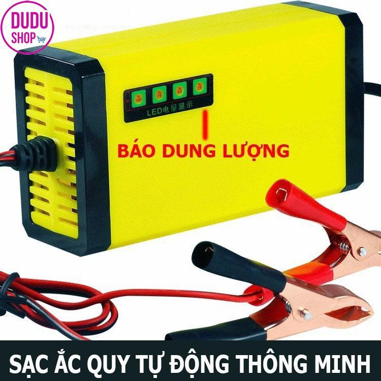 xac binh ac quy, ắc quy xe máy, Bộ sạc bình acquy 12v 2A thông minh, tự động ngắt khi đầy,bảo hành 1 đổi 1 nếu lỗi