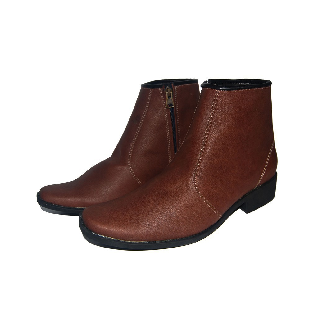 Giày boot nam dây kéo da bò thật.Bảo hành 12 tháng.MS: B111 xa nhanh