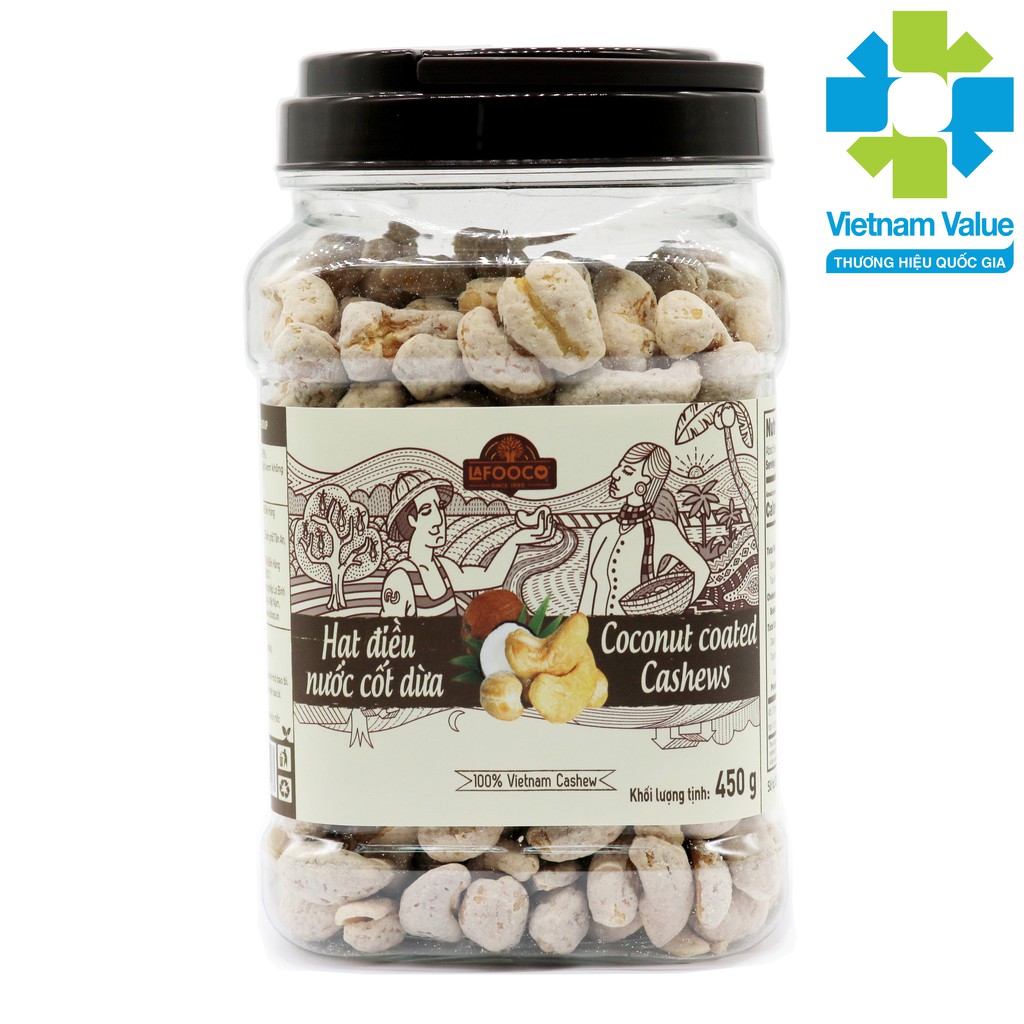 Hạt điều nước cốt dừa 450g LAFOOCO Coconut Coated Cashew Nuts