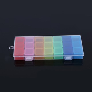 Storage Plastic 21 Slots Portable Jewelry Storage Box Detachable Craft Organizer