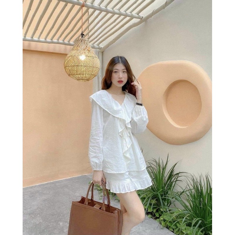 Set đồ SOBA SET thiết kế hàn xẻng chất vải linen cực mát quần có bo chun co giãn có lót không mỏng form chuẩn | BigBuy360 - bigbuy360.vn