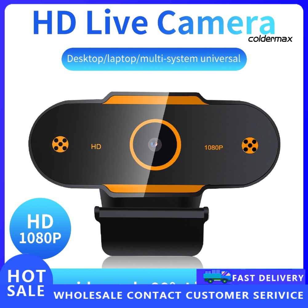 Webcam USB độ nét cao có micro dùng để livestream dành cho máy tính bàn/máy tính xách tay