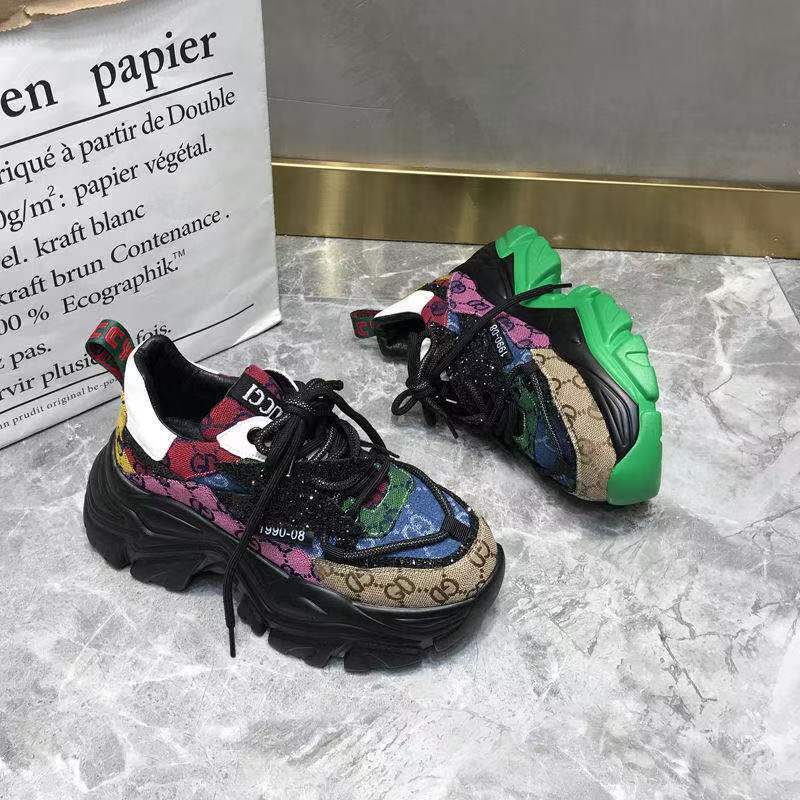 Giày thể thao đế dày tăng chiều cao thiết kế mới năng động thời trang mùa xuân dành cho nữ