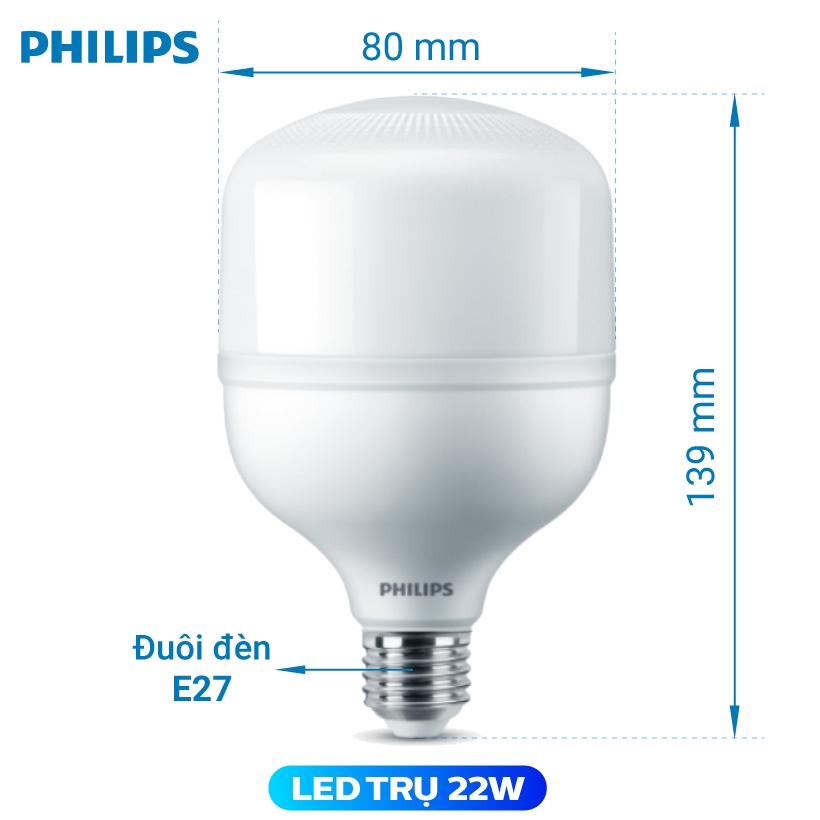 Bóng đèn Philips LED TForce core 22W HB E27- Ánh sáng trắng/ Ánh sáng vàng