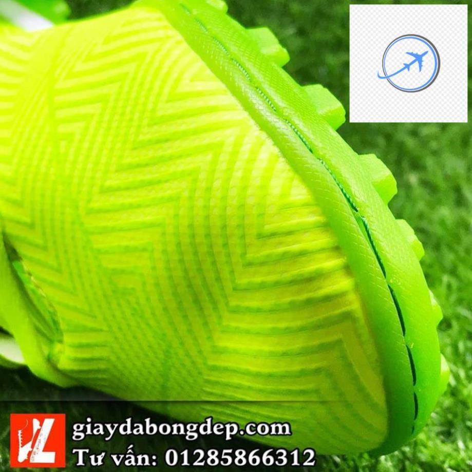 ️🏀 Giày đá bóng giày đá banh NEMEZIZ MESSl xanh chuối dạ quang, đã khâu mũi, siêu nhẹ và bền -H*&1 ️🏀