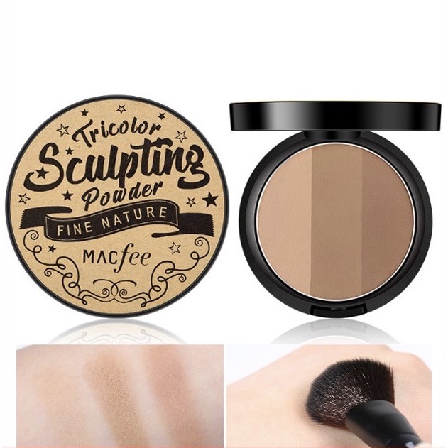 Phấn Tạo Khối 3 Màu Macfee Tricolor Sculpting Powder