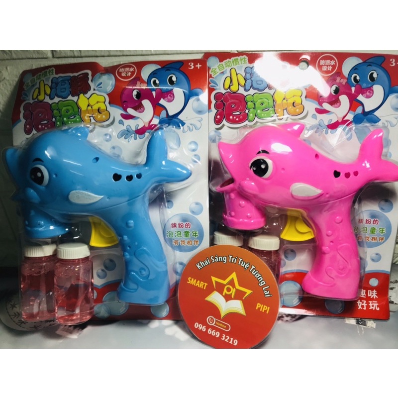 Súng đồ chơi bắn bong bóng xà phòng hình cá heo cho bé - Loại 1 TO SỊN