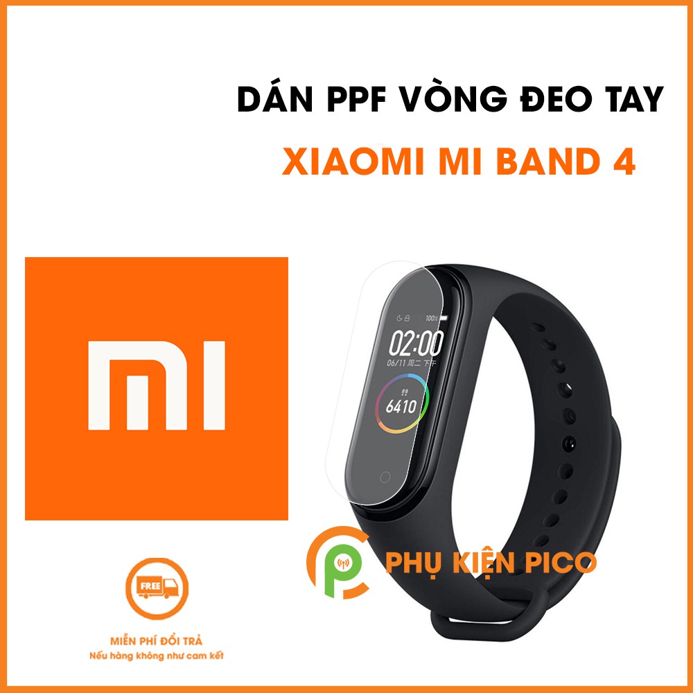 Dán màn hình Mi Band 4 bộ 2 miếng full màn hình dẻo trong suốt PPF tự phục hồi vết xước - Dán dẻo Mi Band 4