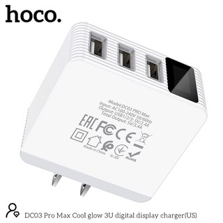 Cóc sạc nhanh 3 cổng USB 3.4A Hoco DC03 Pro Max