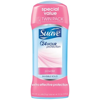 Lăn sáp khử mùi nữ hương phấn Suave Deodorant Antiperspirant & Deodorant Stick 74g (Mỹ)