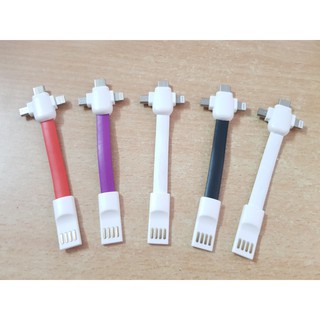 Cáp Sạc Đa Năng Cao Cấp 3 in 1- Sạc Nhanh QC 3.0 -  Lightning, Type C, Micro USB - D1050