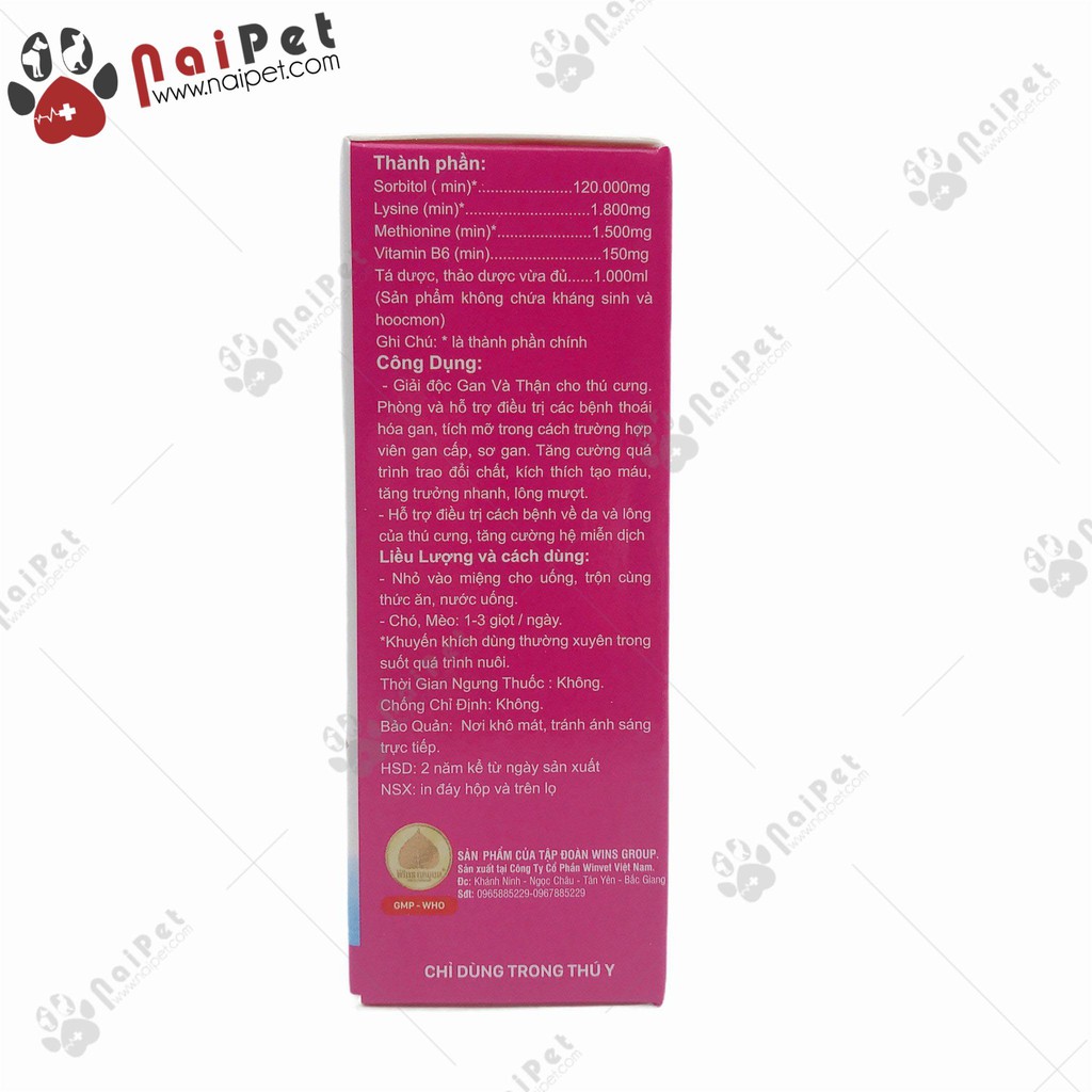 Dung Dịch Uống Giải Độc Gan Thận Tăng Cường Hệ Miễn Dịch Aminovitol Wins Group 20ml