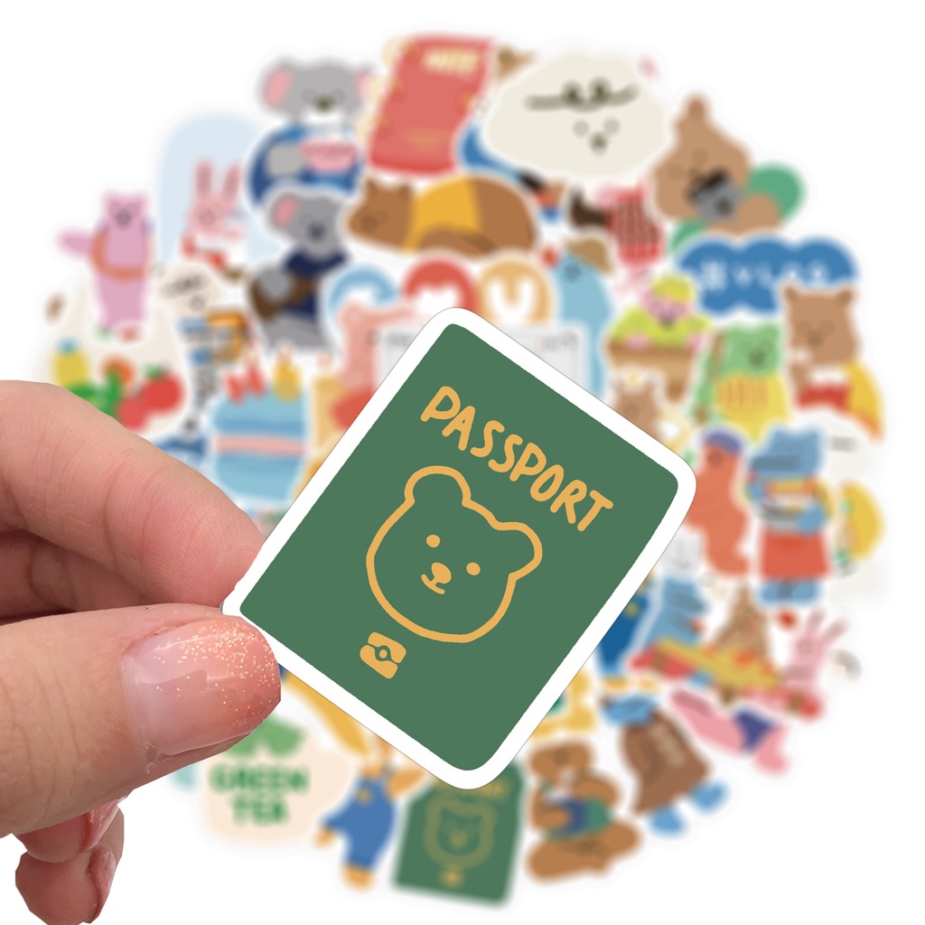 Sticker cute chống nước, hình dán laptop, điện thoại, mũ bảo hiểm, vali sét 50 hình
