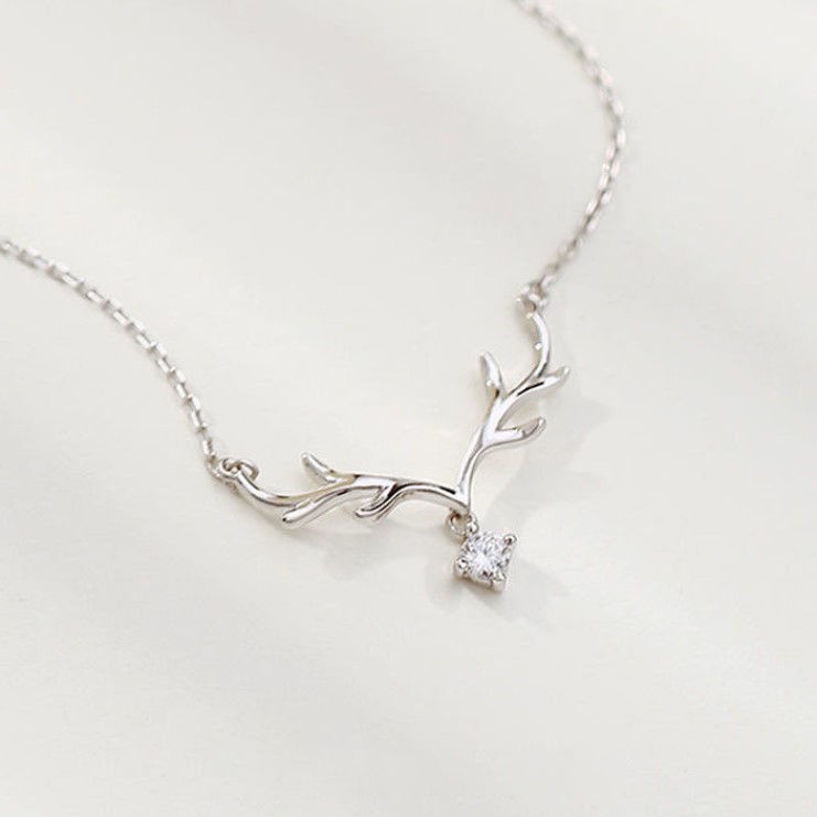 Vòng cổ sừng huơu (full box) DC19, dây chuyền hợp kim phong cách Hàn Quốc