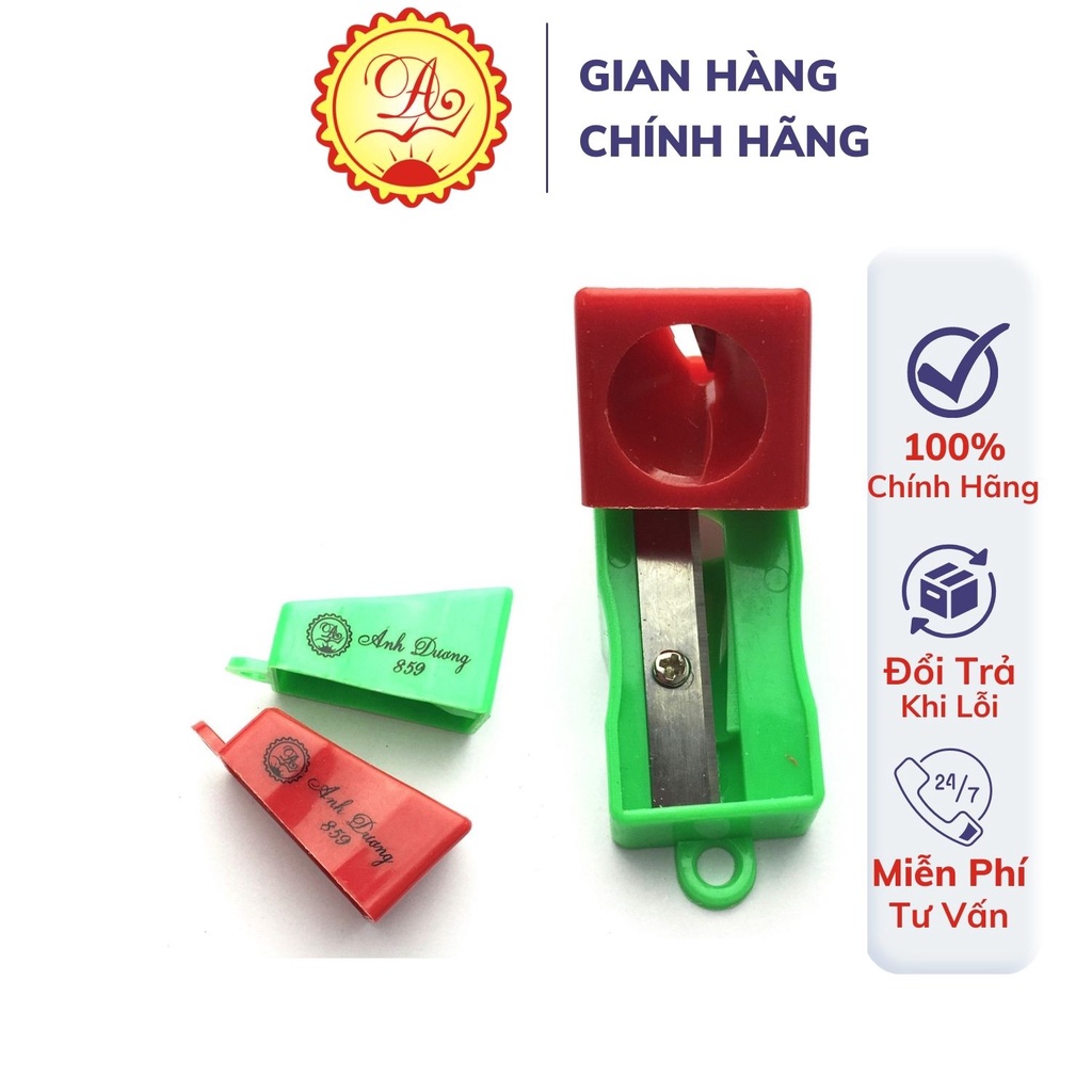 Đồ gọt bút chì bằng tay Ánh Dương 859 xanh đỏ dành cho bút cỡ lớn