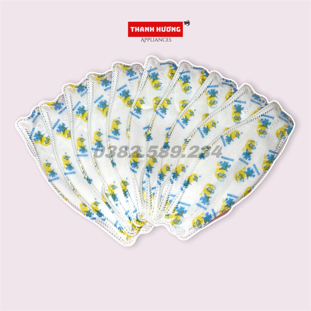 Khẩu Trang 4D KF94 Trẻ Em CHính Hãng Kháng Khuẩn - Nhiều Hoạ Tiết
