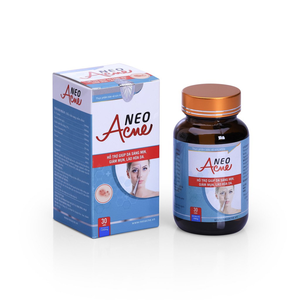 Thực phẩm bảo vệ sức khỏe VIÊN UỐNG HỖ TRỢ TRỊ MỤN NEO ACNE (hộp 30 viên) | BigBuy360 - bigbuy360.vn
